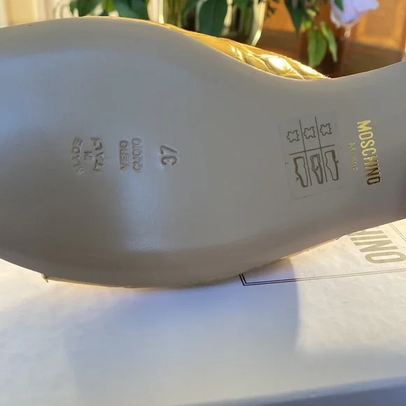 Moschino Croc Embossed Slide Sandal - Picture 9 of 16